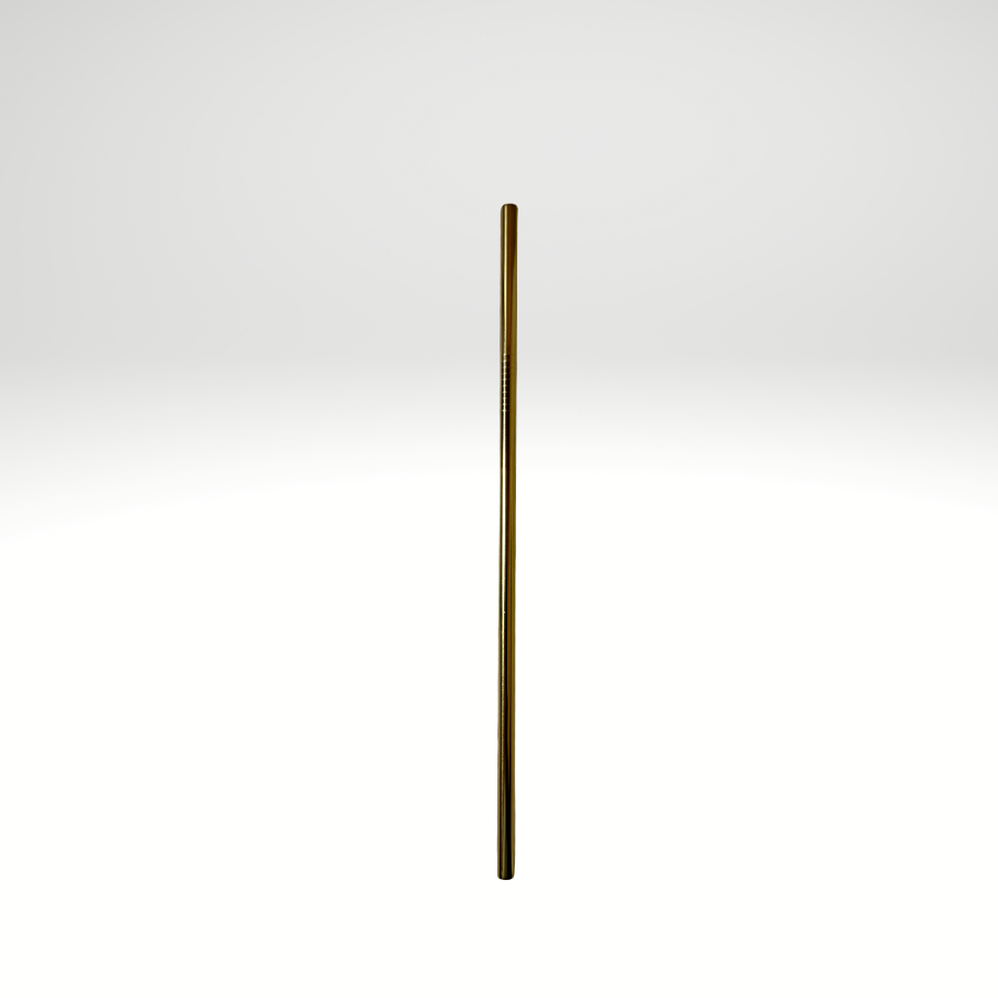 #1006 - 8.5in Gold Straight Metal Straw