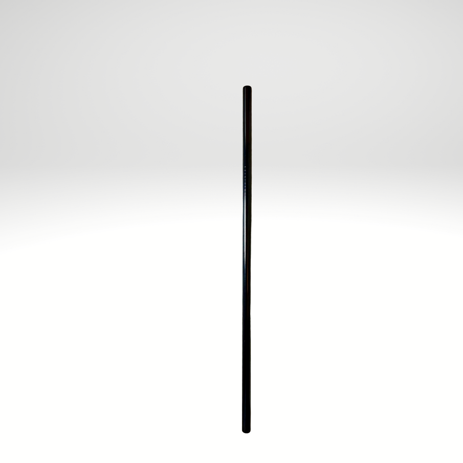 #1002 - 8.5in Black Straight Metal Straw