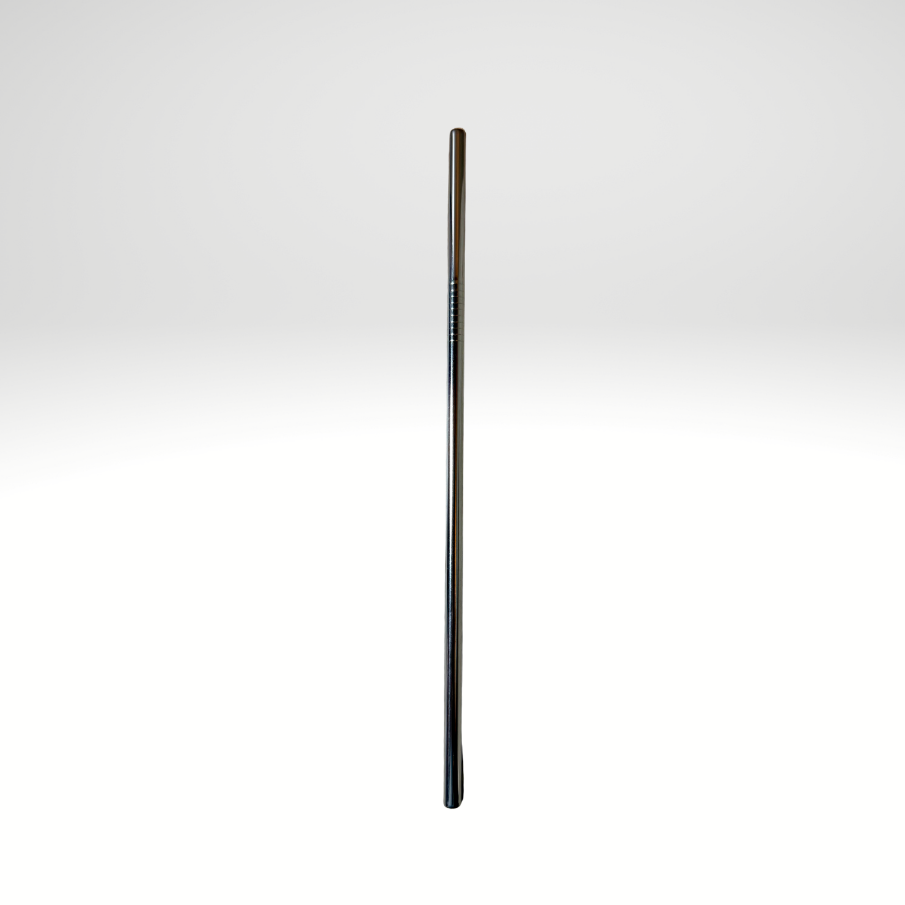 #1018 - 8.5in Silver Straight Metal Straw