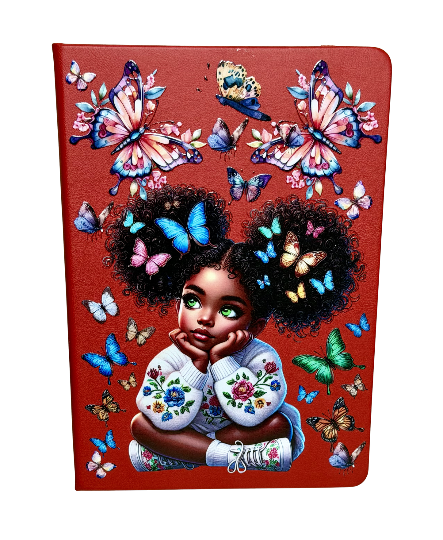 Custom Notebook - Beautiful Girl & butterflies