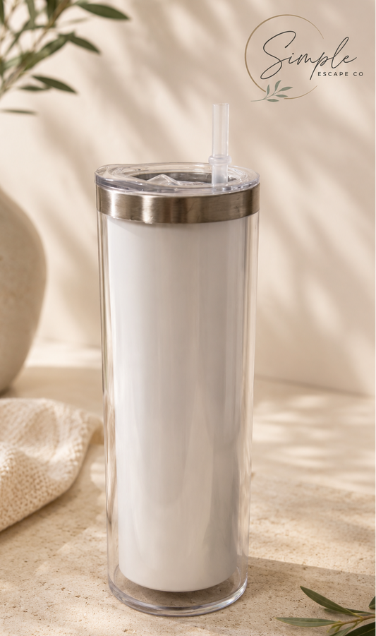 20oz Double Wall Stainless Steel Straight Tumbler