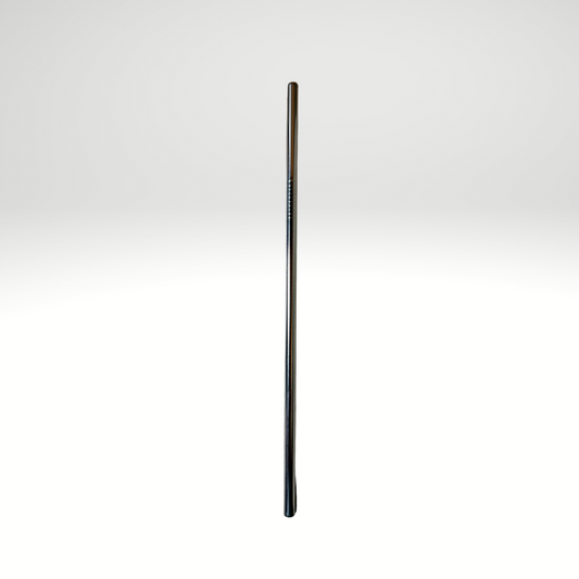 #1018 - 8.5in Silver Straight Metal Straw