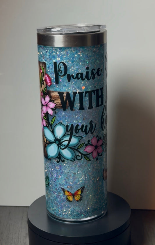 20oz Suspended Flow Stainless Steel Tumbler - Praise God